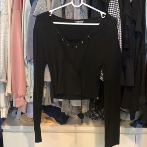 Fashion Nova Long Sleeve Crop Top